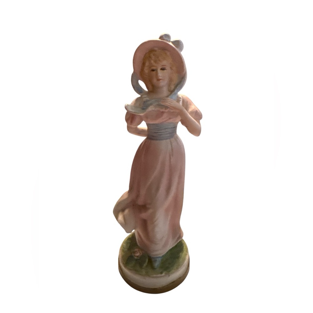 Vintage Charming Pink Lady Figurine